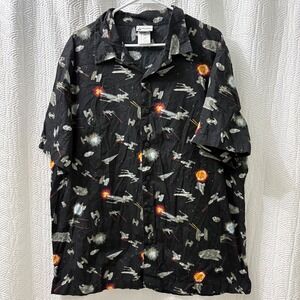 Disney Parks Authentic Original‎ Star Wars Short Sleeve Button Up Shirt Men's XL